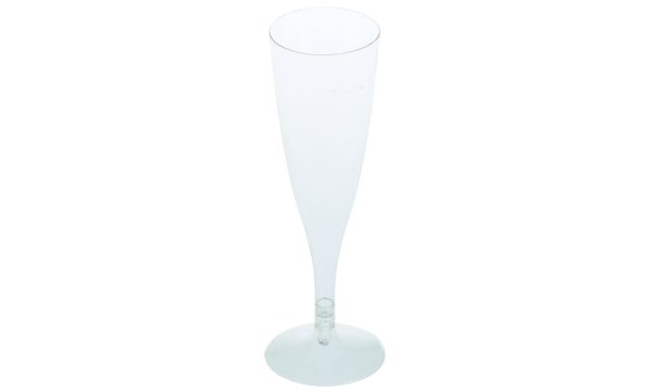 Sektglas mit Fuß 2-teilig, 0,1 l, transparent (VPE: 50)