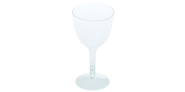 Weinglas mit Fuß 2-teilig, 0,1 l, transparent (VPE: 50)
